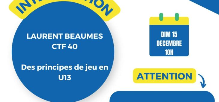 INTERVENTION TECHNIQUE – LAURENT BEAUMES