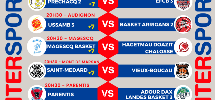 TP COUPE INTERSPORT – PROGRAMME